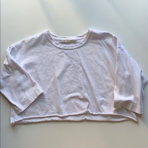 Free People 3/4 Length Sleeve Crop Top